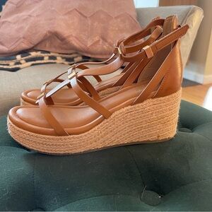 Franco Sarto Strappy Wedge Espadrilles